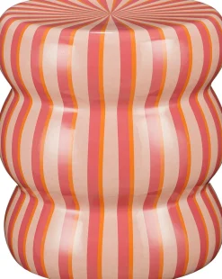 Mica Decorations bijzettafel Skipper roze / oranje D 35 H 40 cm