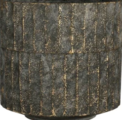 Mica Decorations bloempot Apiro zwart D 27,5 H 25,5 cm
