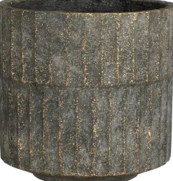 Mica Decorations bloempot Apiro zwart D 20 H 19 cm