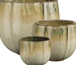 Mica Decorations bloempot Corsica crème D 21 H 19 cm