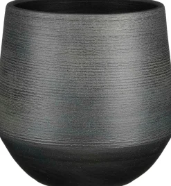 Mica Decorations bloempot Evora zwart D 24 H 23 cm