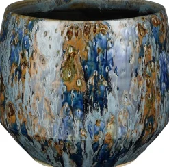 Mica Decorations bloempot Harris blauw D 25 H 22 cm