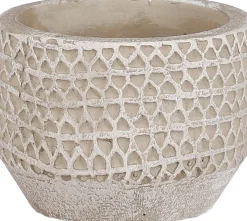 Mica Decorations bloempot Jack beige D 8 H 6 cm