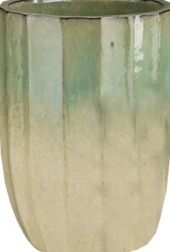 Mica Decorations bloempot Levante kleurverloop groen D 44 H 59 cm