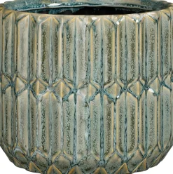 Mica Decorations bloempot Lionel blauw D 17,5 H 15,5 cm