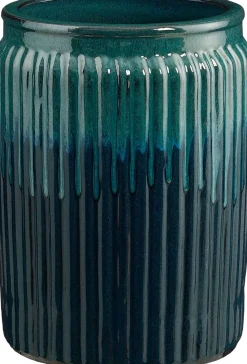 Mica Decorations bloempot Lugano blauw D 39,5 H 55 cm