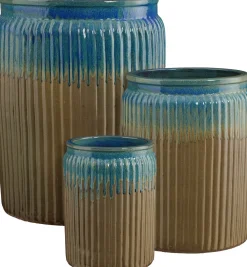 Mica Decorations bloempot Lugano bruin D 39,5 H 55 cm