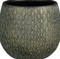 Mica Decorations bloempot Madeira groen D 16 H 16 cm