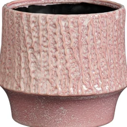 Mica Decorations bloempot op voet Lanny roze D 18 H 16 cm