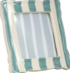 Mica Decorations fotolijst blauw / wit 10 x 10 cm
