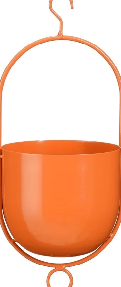 Mica Decorations hangpot Bob oranje 15 x 14 x 36 cm