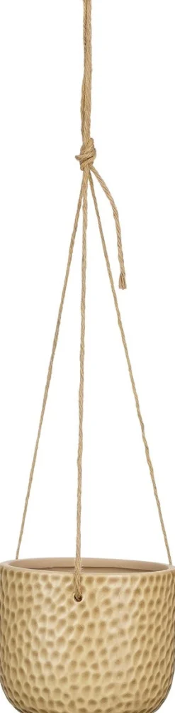 Mica Decorations hangpot James beige D 14 H 12,5 cm