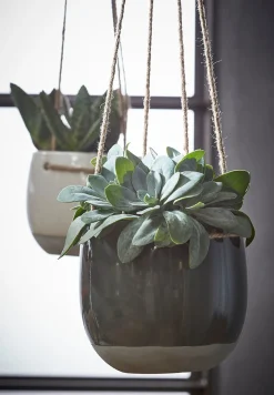 Mica Decorations hangpot Resa D 13,5 H 11,5 wit