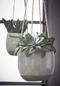 Mica Decorations hangpot Resa D 10 H 8,5 lichtgrijs