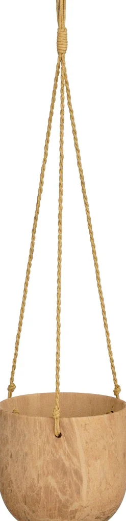 Mica Decorations hangpot Trentino bruin D 15 H 14 cm