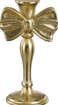 Mica Decorations kandelaar Strik goud 11 x 8 x 20