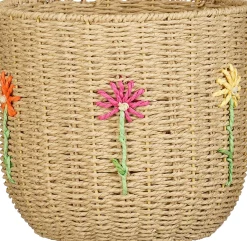 Mica Decorations opbergmand Flora Bloem naturel D 31 H 28 cm