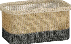 Mica Decorations opbergmand Danfield naturel / zwart 33 x 23 x 17 cm