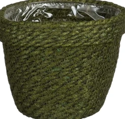 Mica Decorations plantenmand Raja groen D 15 H 14 cm