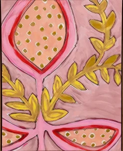 Mica Decorations schilderij Ciao blauw / oranje 26 x 31 x 3 cm