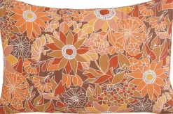 Mica Decorations sierkussen Fleur oranje 60 x 40 x 10 cm