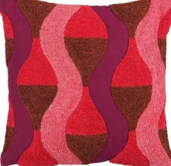 Mica Decorations sierkussen rood / paars / roze 45 x 45 cm