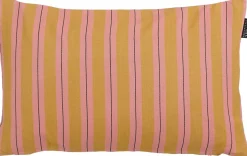 Mica Decorations sierkussen Imke roze / geel 55 x 35 cm