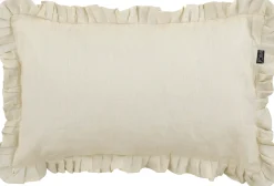 Mica Decorations sierkussen Ruffle crème 55 x 35 cm