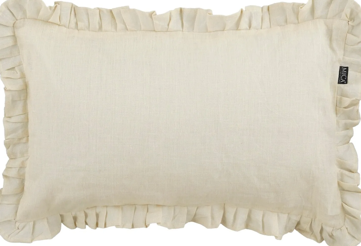 Mica Decorations sierkussen Ruffle crème 55 x 35 cm