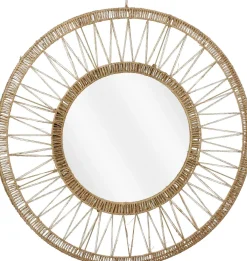 Mica Decorations spiegel Ludy naturel D 70 H 5 cm