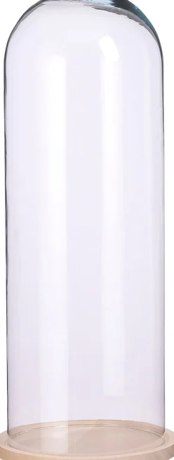 Mica Decorations stolp met schotel Hella transparant D 21 H 55,5 cm