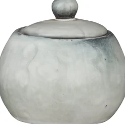 Mica Decorations suikerpot Tabo grijs D 8 H 10 cm