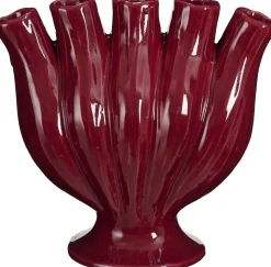 Mica Decorations tulpenvaas Serra rood 28 x 13,5 x 26 cm