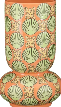 Mica Decorations vaas Elea oranje D 18 H 30 cm