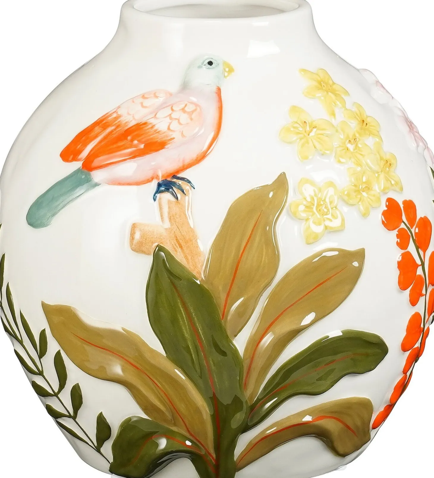 Mica Decorations vaas Margot wit D 19 H 18,5 cm