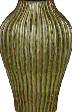 Mica Decorations vaas Timo groen / bruin D 28 H 45 cm