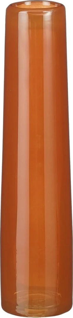 Mica Decorations vaas Xandra bruin / oranje D 7 H 30,5 cm