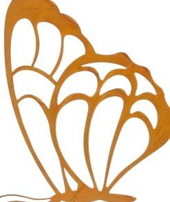 Mica Decorations wanddecoratie vlinder Kirian oranje 34,5 x 0,5 x 38 cm