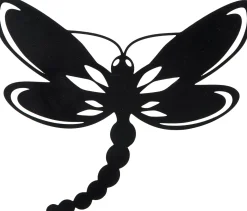 Mica Decorations wanddecoratie vlinder Kirian zwart 36 x 0,5 x 38 cm