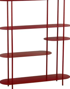 Mica Decorations wandkast rood 118 x 31 x 139 cm
