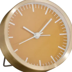 Mica Decorations wekker Cadby goud / geel D 9 H 9 cm