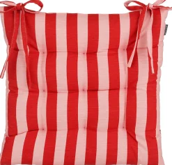 Mica Decorations zitkussen Kim strepen roze / rood 46 x 46 x 7 cm