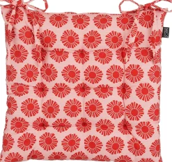 Mica Decorations zitkussen Kumara bloemen roze / rood 46 x 46 x 7 cm