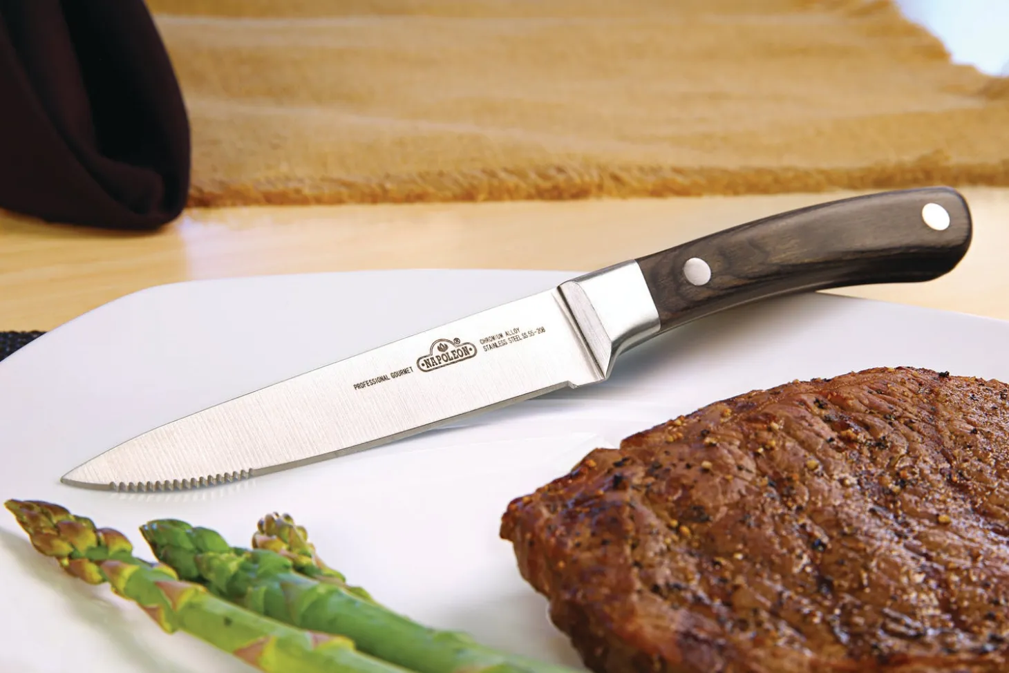 Napoleon gekarteld steakmes RVS