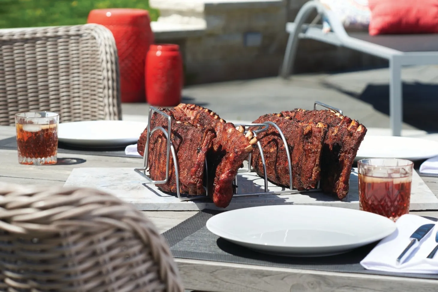 Napoleon sparerib- en braadstukhouder 3-in-1