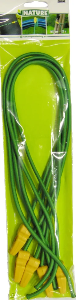 Nature elastische band met clip voor bevestiging van rollen D5mm x l65cm 5 stuks