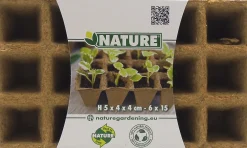 Nature kweekpottrays 15 vaks 5 x 4 x 4 cm 6 stuks