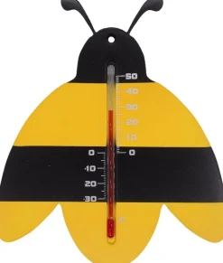 Nature muurthermometer zwart/geel bij