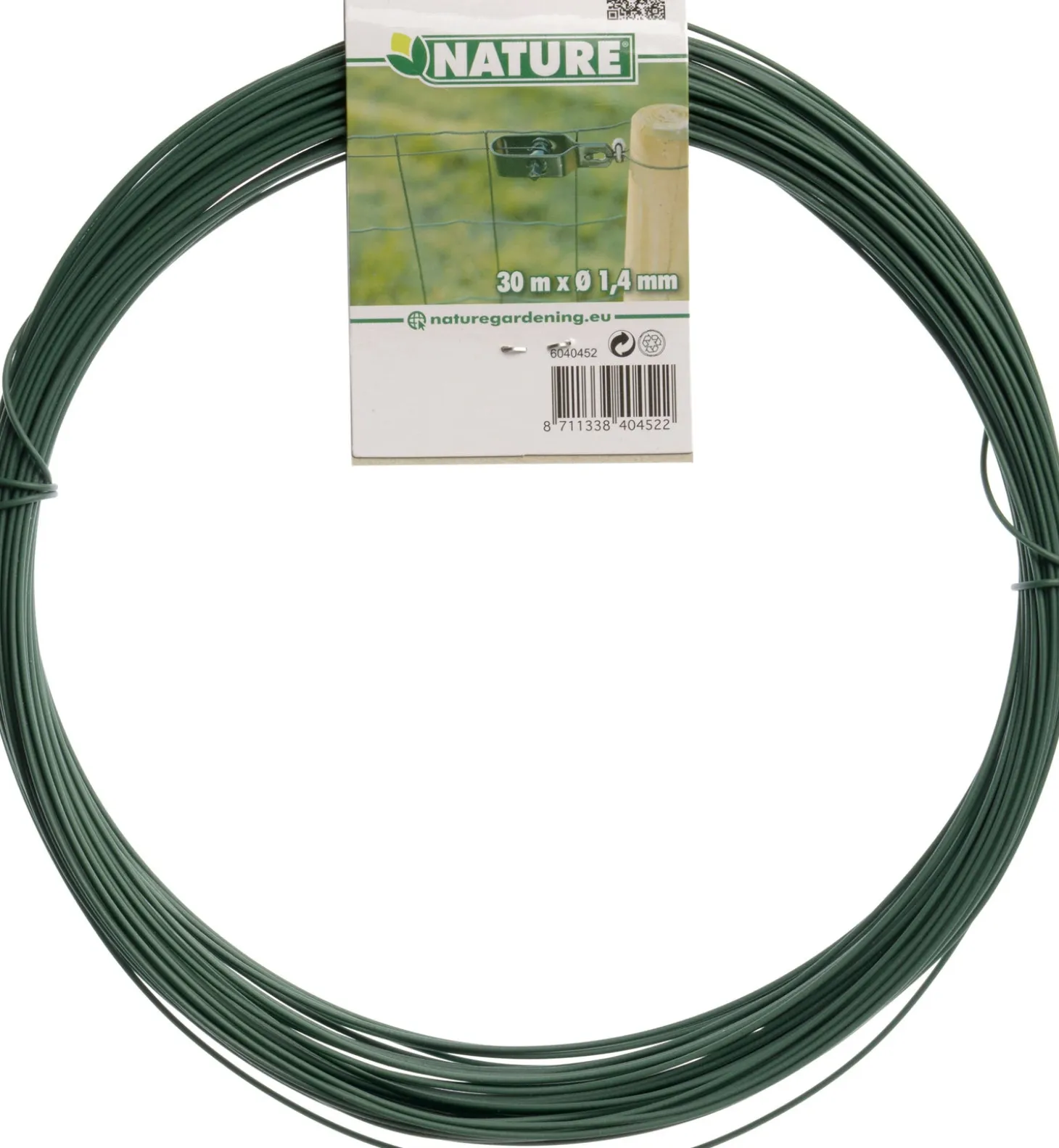 Nature spandraad geplastificeerd D1,4mm x 30m