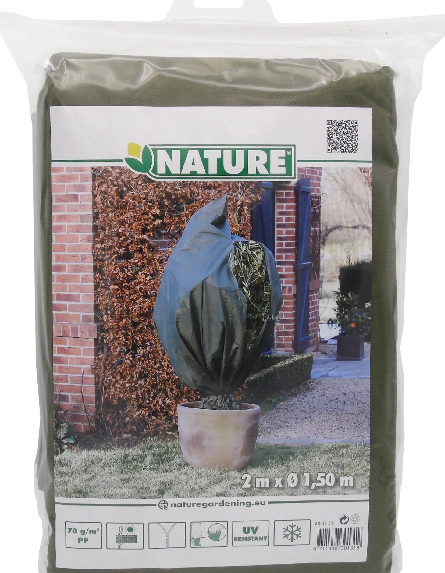 Nature winterhoes met rits D150cm x H2m